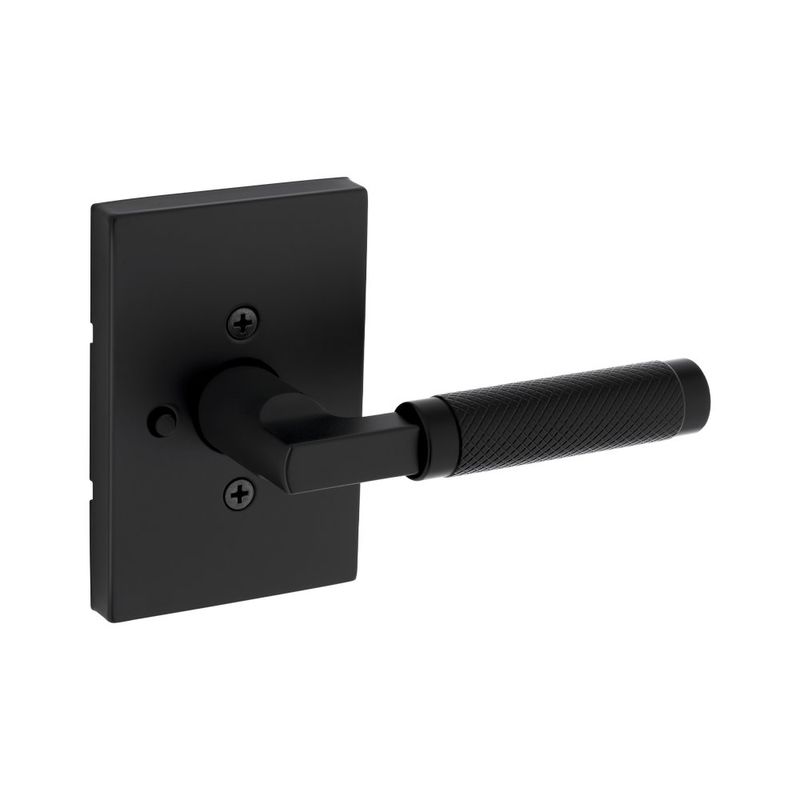 Manija Recta para Baño con Textura Moleteada Acabado Satinado Color Negro