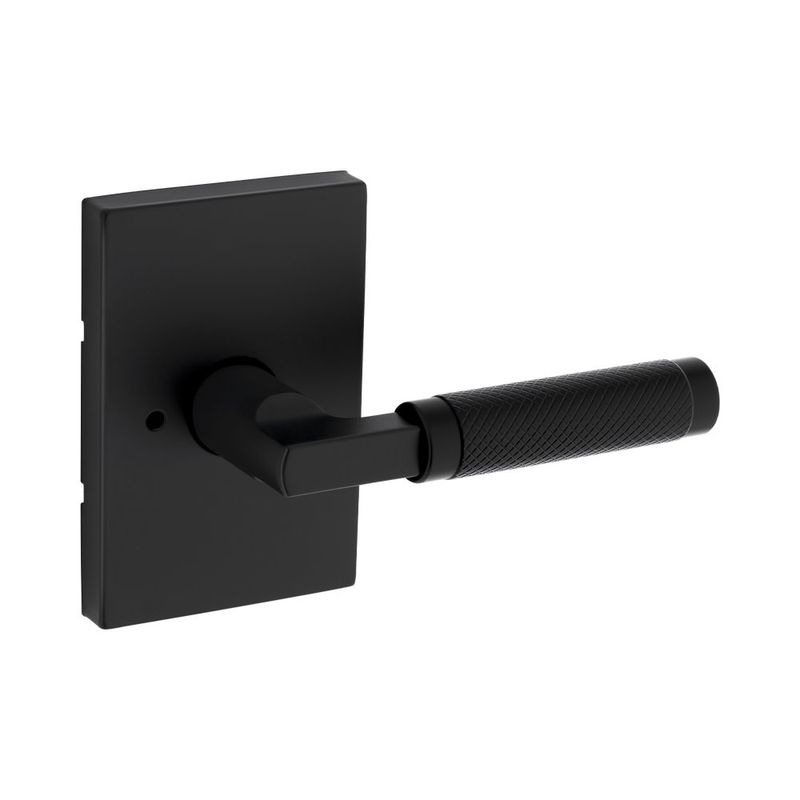Manija Recta para Baño con Textura Moleteada Acabado Satinado Color Negro