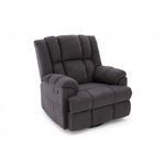 Sillón Reclinable Morton Mecedor Tapizado Color Gris para Sala o Descanso