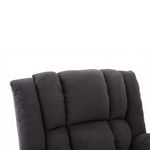 Sillón Reclinable Morton Mecedor Tapizado Color Gris para Sala o Descanso