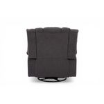 Sillón Reclinable Morton Mecedor Tapizado Color Gris para Sala o Descanso
