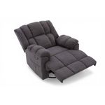 Sillón Reclinable Morton Mecedor Tapizado Color Gris para Sala o Descanso