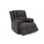 Sillón Reclinable Morton Mecedor Tapizado Color Gris para Sala o Descanso