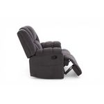 Sillón Reclinable Morton Mecedor Tapizado Color Gris para Sala o Descanso