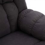 Sillón Reclinable Morton Mecedor Tapizado Color Gris para Sala o Descanso
