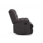 Sillón Reclinable Morton Mecedor Tapizado Color Gris para Sala o Descanso