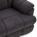 Sillón Reclinable Morton Mecedor Tapizado Color Gris para Sala o Descanso