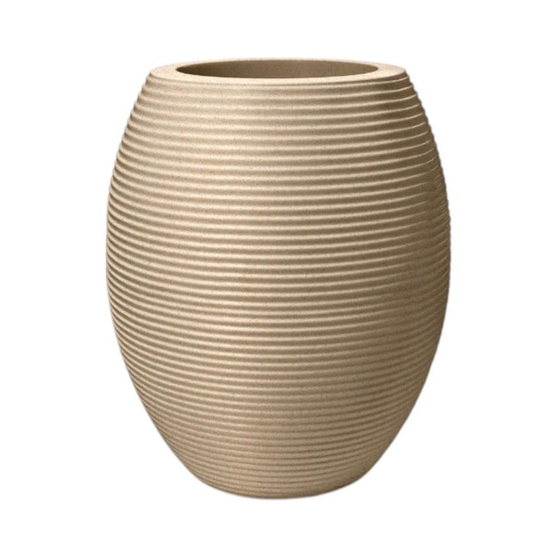 Maceta Riscatto Ovalada Decorativa de 52 cm Color Arena
