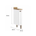 Gabinete Base Classy de 20 cm con 1 Puerta para Cocina en MDF Color Blanco
