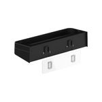 Estante de Pared Horizontal Adhesivo para Baño Color Negro