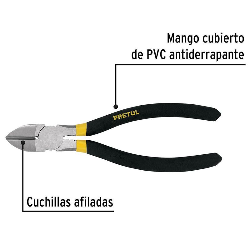 Alicate de Corte Diagonal de 7 Plg