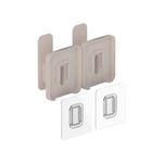 Set de 2 Ganchos de Pared Adhesivos para Baño Color Beige