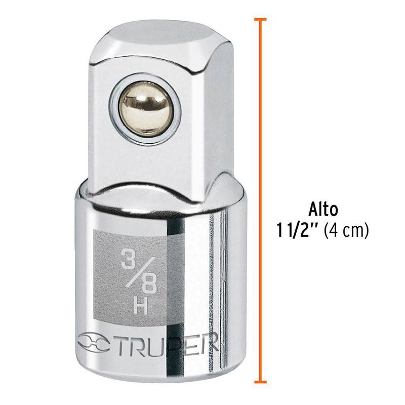 Adaptador Cuadrado para Ratchet de 3/8 a 1/2 Plg