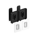 Set de 2 Ganchos de Pared Adhesivos para Baño Color Negro