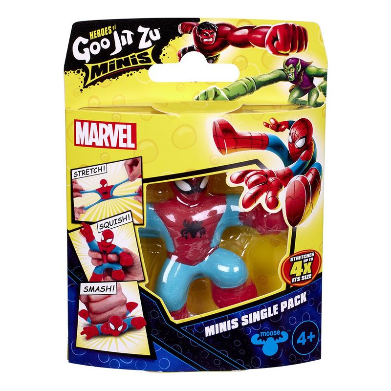 Figura Elástica Goo Jit Zu Marvel Minis Stretch Héroes Diseño Surtido