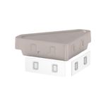 Estante de Pared de Esquina Adhesivo para Baño Color Beige
