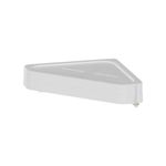 Estante de Pared de Esquina Adhesivo para Baño Color Blanco