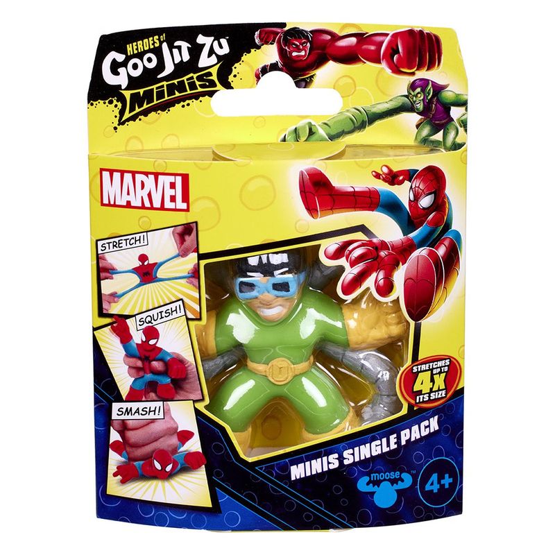 Figura Elástica Goo Jit Zu Marvel Minis Stretch Héroes Diseño Surtido