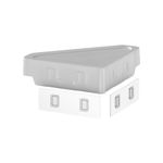 Estante de Pared de Esquina Adhesivo para Baño Color Blanco