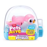 Figura de Mascota Acuática Pets Alive Pingüino Nadador Activado por Agua - Presentación Surtida