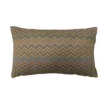 Cojín Decorativo Relleno Tipo Tejido Zigzag Rectangular 50 x 30 cm Multicolor