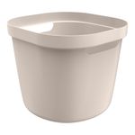 Cesta Cube Flex Plástica de 28 Litros para Organización y Lavandería Color Beige