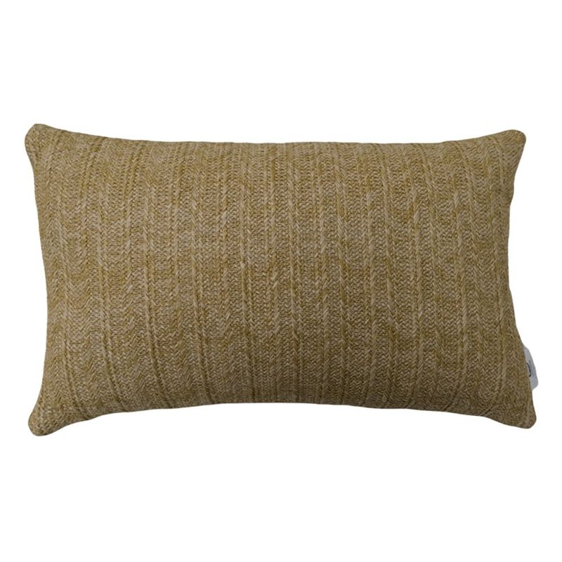 Cojín Decorativo Relleno Tipo Tejido Rectangular 50 x 30 cm Color Natural