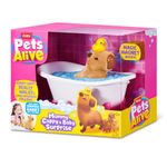 Set Pets Alive Mamá Capibara con Bebés Sorpresa, Tina y Patito Magnético