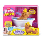 Set Pets Alive Mamá Capibara con Bebés Sorpresa, Tina y Patito Magnético