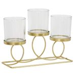 Candelero Dorado para 3 Velas