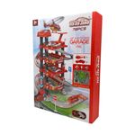 Torre de Parqueo con Pista y Vehículos Up and Down Fire 78 Piezas Color Rojo