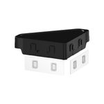 Estante de Pared de Esquina Adhesivo para Baño Color Negro