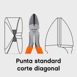 Alicate de Corte Diagonal de 7 Plg