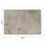 Alfombra Loop Suave Color Gris de 50 x 80 Cm