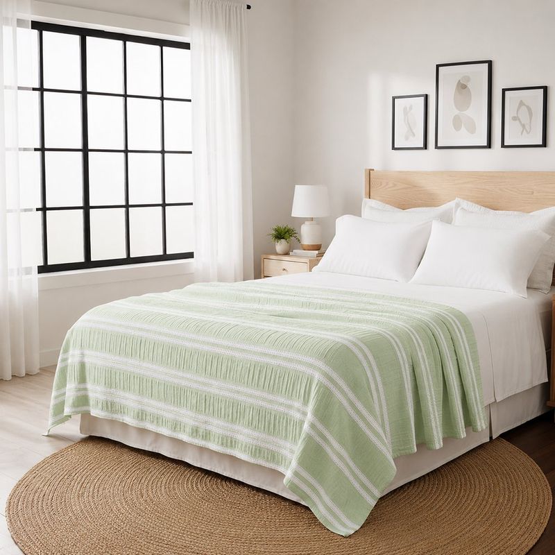 Throw Decorativo de 127 x 177 cm Color Verde