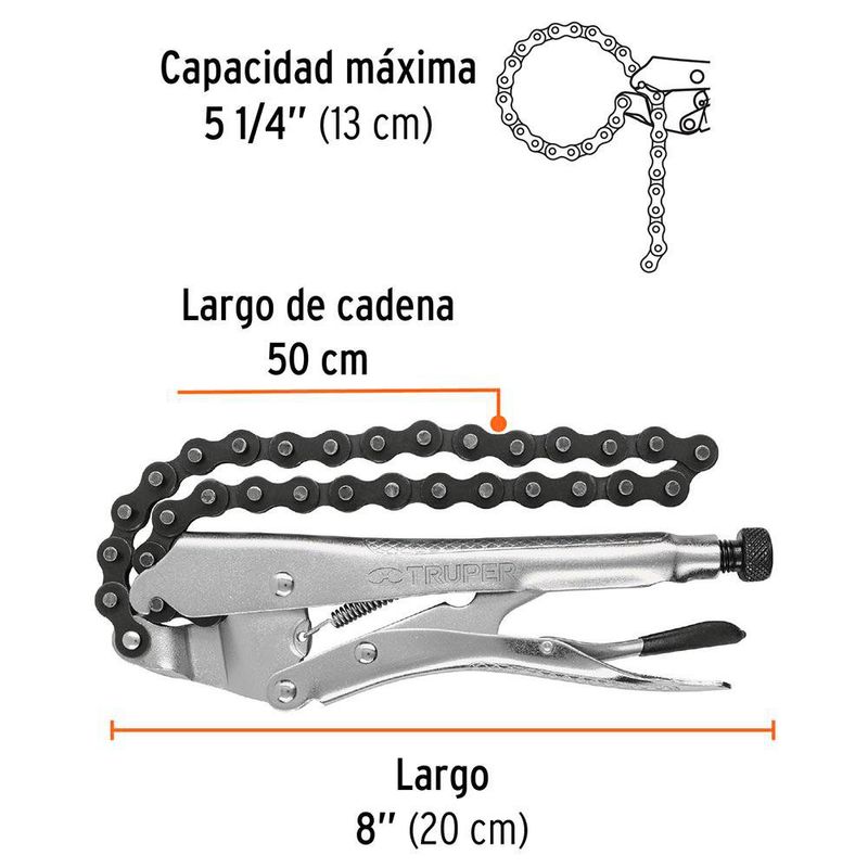 Alicate de Presión para Cadena de 9 Plg