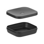 Jabonera de Baño con Tapadera Color Negro