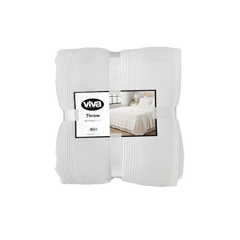 Throw Decorativo de 127 x 177 cm Color Blanco