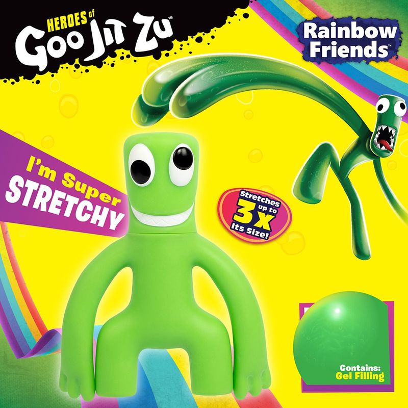 Figura Elástica Goo Jit Zu Rainbow Friends Stretch Héroes Diseño Surtido