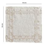 Mantel Cuadrado con Detalle Bordado de 85 Cm Color Beige