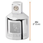 Adaptador Cuadrado para Ratchet de 3/4 a 1/2 Plg