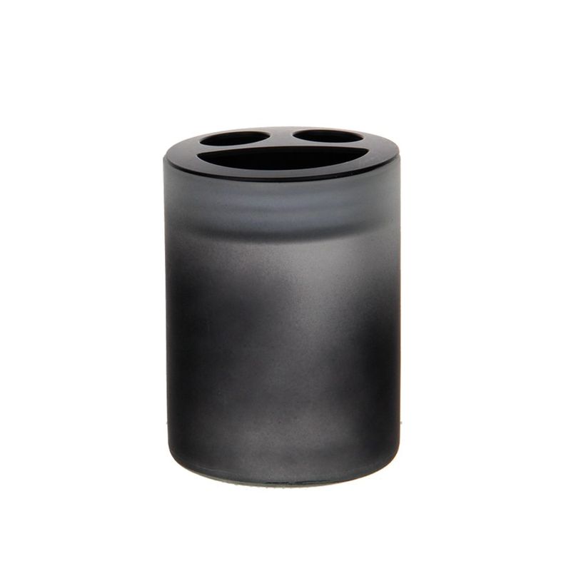 Set de 3 Piezas de Accesorios de Vidrio para Baño Color Negro