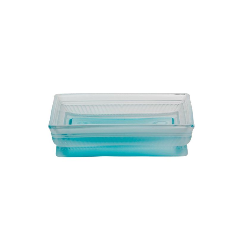 Set de 3 Piezas de Accesorios de Vidrio para Baño Color Azul