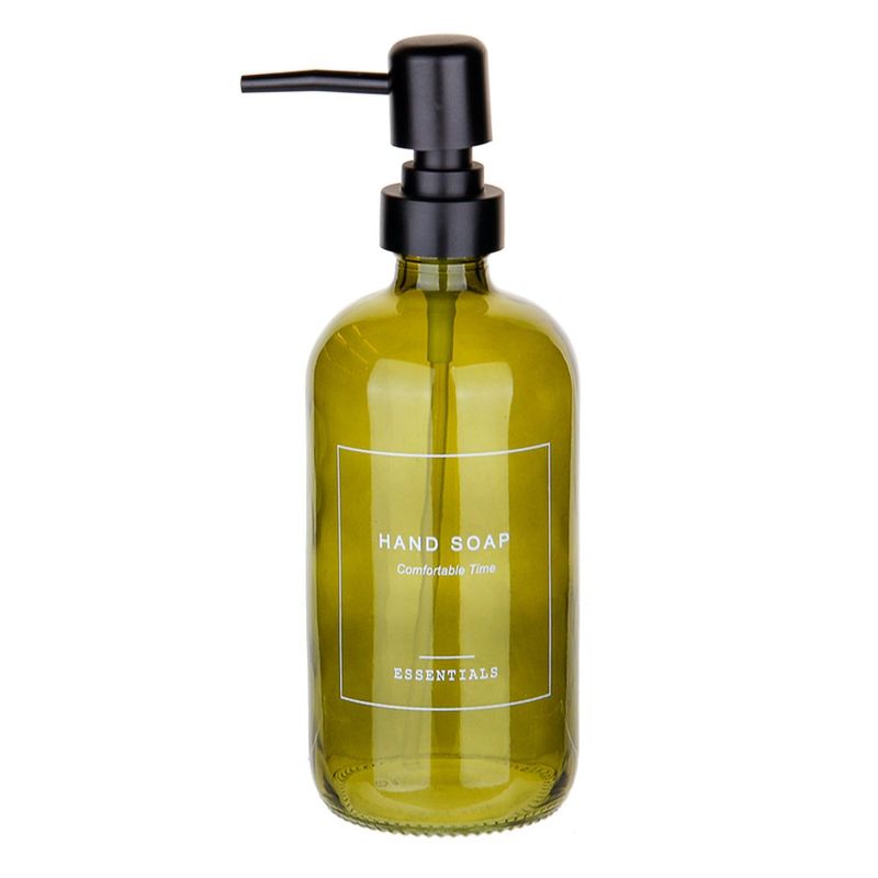 Dispensador de Vidrio para Jabón Líquido 500 ml Colores Surtidos