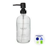 Dispensador de Vidrio para Jabón Líquido 500 ml Colores Surtidos
