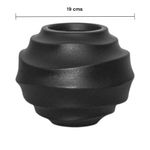Maceta Wave Ovalada Decorativa de 19 cm en Color Negro