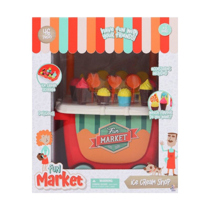 Tienda de Helados Fun Market de 46 Piezas para Juego de Roles