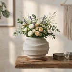 Maceta Wave Ovalada Decorativa de 19 cm en Color Blanco