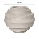 Maceta Wave Ovalada Decorativa de 19 cm en Color Blanco
