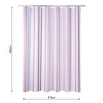 Set de Baño 15 Piezas con Cortina Impermeable y Alfombra Colores Surtidos